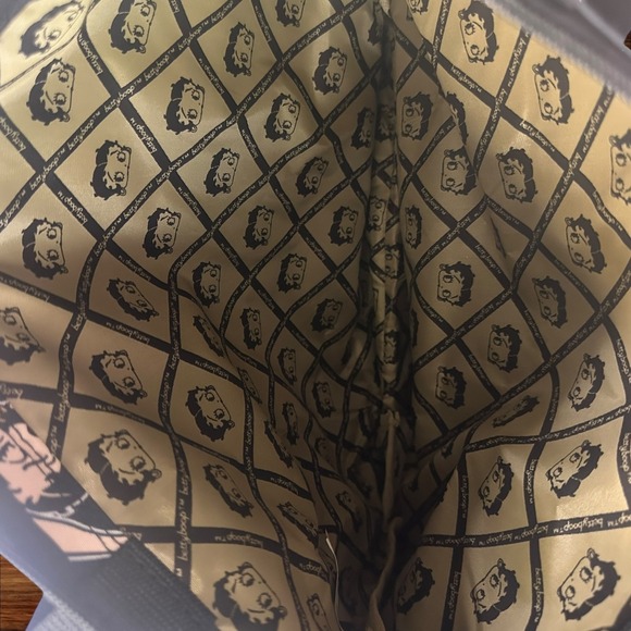 Betty Boop Tote Bag & Coin Purse Set Black Novelty Cartoon Character - Picture 8 of 9